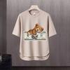 Nova camiseta de manga curta masculina verão coreano estilo moderno simples meia manga top Hong Kong estilo frouxo casual moda marca t-shirt