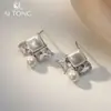 Brincos Aitong Jewelry com Design de Pérola e Diamante, Elegantes e Simples, Delicados e Sofisticados, Brincos de Luxo de Nicho e Refinados