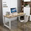 Escritorio de computadora con esquinas redondeadas, escritorio de escritorio para el hogar, escritorio de estudio para estudiantes, escritorio de escritura, escritorio simple, escritorio rectangular para dormitorio, oficina