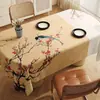 Nuevo mantel de mesa de comedor ovalado modelo 2025 estilo chino, impermeable, a prueba de aceite, resistente al calor, lavable, de lujo ligero con un toque de alta gama