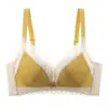 Ropa interior para mujer de pechos pequeños, los hace ver más grandes, push-up, anti-caída, con varillas, encaje, para mujeres de busto pequeño, sexy, sujetador modelador, algodón