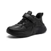 Novos Sapatos Brancos Infantis Couro Preto Estudante Campus Performance Sapatos Impermeáveis Sapatos de Menino Sapatos Brancos Transfronteiriços Dropshipping