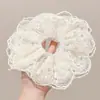 Elástico de Cabelo Dupla Camada Estilo Coreano para Mulheres, Corda de Cabelo de Alta Elasticidade, Prendedor de Coque de Alta Qualidade, Acessório de Cabelo