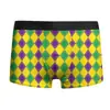 Nova Máscara de Carnaval Impressa em 3D Europeia e Americana Transfronteiriça Roupa Íntima Masculina Boxer de Seda de Leite Respirável Calções de Natação