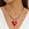 Collar con colgante de pastel redondo de malla con nueva personalidad transfronteriza de Europa y Estados Unidos, collar de cadena de cuerda de marca redonda de textura simple con temperamento femenino