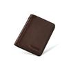 Cartera King Paul para hombre de cuero para licencia de conducir para hombre cartera corta vintage cepillada de triple pliegue bolsa antirrobo para deslizar tarjetas