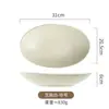 Cuenco Ovalado de Cerámica Creativo con Diseño Estilo Montaña, Vajilla de Restaurante de Alta Gama, Cuenco Profundo Japonés para Sashimi, Vajilla Comercial