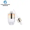 En stock chapado 30ml50ml botella de hombro set botella cosméticos gotero de alta calidad botella de líquido botella de aceite esencial botella de vidrio envasada en sub-paquetes