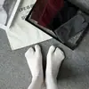 Calcetines retro de estilo coreano a rayas verticales para mujer, color liso, acanalados, de longitud media hasta la pantorrilla, perfectos para combinar con sandalias Birkenstock