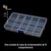 Removível transparente 15 grade caixa de jóias caixa de armazenamento caixa de armazenamento atacado caixa de plástico de montagem livre vendas diretas da fábrica