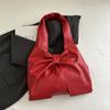 Bolso de Lazo Hermoso y Exquisito Estilo Coreano Moda Femenina Mezclilla Capacidad Grande de Uso Diario Bolso de Hombro de Moda