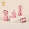 Tubo de Brilho Labial Rosa Galvanizado 1.8g Triângulo Invertido Assimétrico Cosméticos de Maquiagem Cuidados com os Lábios Embalagem Material com Glitter Destaque