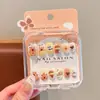 Calcomanías de uñas tridimensionales de dibujos animados para niños parche de uñas para niña pequeña armadura para bebé desmontable impermeable venta al por mayor de uñas
