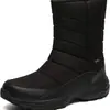 Novos Sapatos de Algodão Quentes de Inverno Antiderrapantes de Cano Alto Masculinos com Pelúcia Espessa Botas de Neve Sapatos de Algodão do Nordeste Botas Curtas Casuais Femininas