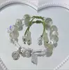 Pulseira Antiga Qingling de Bambu Ye Qi Pequeno Pingente Fresco de Bambu Ábaco Pulseira da Sorte Retro para Amigos Presente