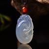 Colgante Calcedonia Hielo Guanyin Buda Hebilla Justa Pixiu Frijol Fu Trébol de Cuatro Hojas Colgante Pulsera de Jade Venta al por Mayor