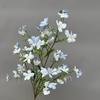 Nueva simulación de flor de rosa de múltiples cabezas, rama alta, incienso de madera, flor blanca de siete Liliang, decoración de boda, flor falsa al por mayor