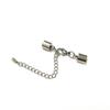 Fivela de balde de corda de couro de aço inoxidável, fivela de conexão de cauda de colar de corda de couro de 1,5-6 mm, fivela de corda de couro multiespecificação, atacado