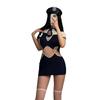 Shuoyao uniforme sexy mujer policía sexy tirante hueco Mono de marinero azul marino traje de tentación 270