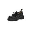 Mocasines de Punto Retro con Lazo para Mujer, Zapatos de una Sola Pieza de Tacón Alto con Suela Gruesa y Corte Profundo