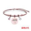 Pulsera Europea y Americana Transfronteriza de Acero Inoxidable Pulsera Hueso de Serpiente Día del Maestro Manzana de Diamante Conmemorativa Regalo Festivo Pulsera Grabada