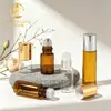 Frasco de bola de chá rolando 1ml óleo essencial é engarrafado em frasco de bola de rolamento transparente 2ml frasco de amostra 3ml frasco de perfume 5ml bola