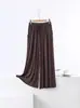 Pantalones Largos Casuales Holgados de Talla Grande para Mujer, Estilo Coreano, Algodón Modal, Cintura Alta, Caída Suelta, Ligeros para Deporte, Pierna Ancha, con Bolsillos