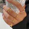 Anillos Abiertos de Moda Popular para Mujer de Estilo Europeo y Americano para Comercio Exterior Transfronterizo, Anillos para Nudillos, Set de Anillos para Cola, Amazon Estilo Europeo y Americano