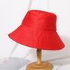 Sombrero de Pescador de Ala Ancha Personalizado para Mujer Primavera y Otoño Uso de Doble Cara Sombrero de Moda de Doble Capa Sombrero de Cubeta Rojo Cibernético Sombrero de Montaña Logotipo Bordado