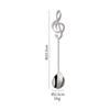 Fabricantes de cucharas de acero inoxidable cuchara creativa con nota cuchara mezcladora de mango largo cuchara dorada para postre y café cuchara de bar musical