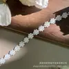 Em estoque Novo Lolita Bordado Solúvel Em Água Lace Leite Seda Único Lado Flor Onda Lace Lace Código De Barras