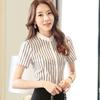 Nueva Camisa de Verano OL para Negocios para Mujer de Manga Corta Ajustada Camisa para Mujer Tienda de Joyería Hotel Ropa de Trabajo de Cuello Blanco