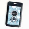 Portatarjeta de Identificación de Trabajo Negro Puro, Tarjeta de Astronauta, Tarjeta de Comedor Estudiantil, Insignia Escolar de Control de Acceso, Placa de Nombre de Empleado, Tarjeta de Control de Acceso