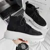 Botas Martin para Homens 2026 Novo Modelo Couro Preto Cano Alto Estilo Britânico Botas de Couro para Motociclista Botas de Trabalho Transfronteiriças Aumentadoras de Altura