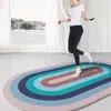 Alfombra de Entrenamiento de Terciopelo de Cristal Alfombra de Yoga para el Hogar Interior Antideslizante Silenciosa Ovalada Alfombrilla de Piso para Saltar la Cuerda Fitness Alfombrilla Aislante de Sonido Amortiguadora de Impactos