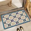 Felpudo Retro de Lujo Ligero para Entrada y Baño, Felpudo Antideslizante y Resistente a la Suciedad para Vestíbulo, Felpudo para Puerta de Entrada del Hogar