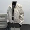 Chaqueta clásica de color liso transfronteriza para hombre, abrigo estilo americano para primavera y otoño, chaqueta holgada para exteriores con cuello alto, top casual versátil