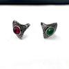 Anillo de Nepal de piedra de uva natural plata 925 lujo ligero retro elegante anillo femenino anillo exagerado otoño e invierno