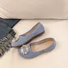 Falda Bai 2026 Mocasines de Suela Suave Hebilla de Perla Primavera Otoño Nuevos Planos Slip-on para el Trabajo Mocasines Mujer