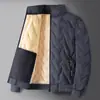 Conjunto de Chaqueta de Algodón con Relleno de Plumas y Pantalones Gruesos de Invierno para Hombre, para Personas de Mediana Edad y Mayores