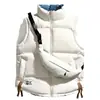 Colete Masculino Reversível Sem Mangas de Algodão, Jaqueta Quente Versátil de Inverno, Casaco Casual de Algodão com Gola Alta, Estilo Tendência para Casais