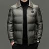 Chaqueta de algodón gruesa y cálida de estilo coreano para hombre, abrigo informal con solapa y cremallera, para mediana edad y jóvenes, invierno de 2024