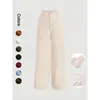 Pantalones de Pierna Ancha para Primavera y Otoño para Desplazamientos, Corte Slim, con Caída, Casual de Alta Gama, Petite, Estrechos de Pierna Recta para Mujer