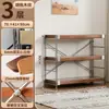 Prateleira multicamadas de piso, estante de armazenamento em aço e madeira estilo japonês para sala de estar, estante de livros, estante de exposição, estante de armazenamento para cozinha e varanda