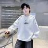 Sudadera de manga larga con cuello redondo y estampado de letras para niño, diseño nuevo 2026, casual de otoño, elegante y a la moda
