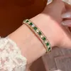 Pulsera Geométrica con Circonita Cúbica Incrustada Estilo Corte Diamante Sentido del Diseño Personalidad Nicho Pulsera Lujo Ligero Sensación de Alta Gama Joyería de Mano Exquisita para Mujeres