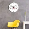 Relógio de Parede Redondo com Padrão de Caveira Colorido em Acrílico, Números Romanos Silenciosos, Estilo Industrial Criativo Casual