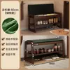Banqueta para Cambiar Zapatos para Entrada de Casa, Gabinete de Zapatos de Madera Maciza de Lujo Ligero con Asiento, Almacenamiento Integrado para Pasillos Estrechos