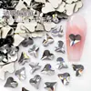 8*9mm Fondo Plano Corazón Torcido Forma Especial Cristal Vidrio Diamante Uñas Arte Joyería Usable Uña DIY Uñas Arte Diamante Destello Mayoreo