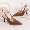 2026 Verano Nuevo Comercio Exterior Tallas Grandes Zapatos de Tacón Alto para Mujer Punta Fina Estilo Europeo y Americano Ligeros Cómodos Fiesta Sexy